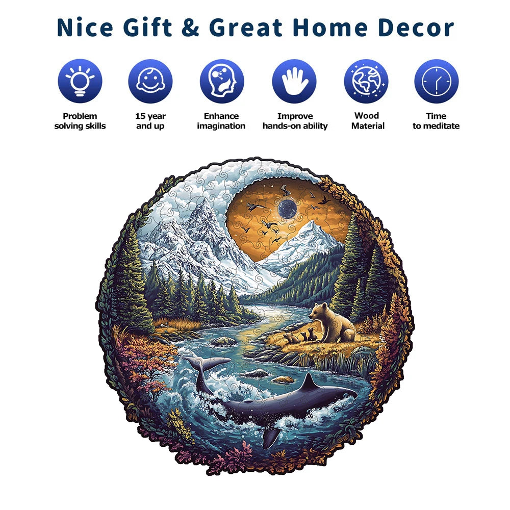 Wild Mountain Harmony Wooden Puzzle