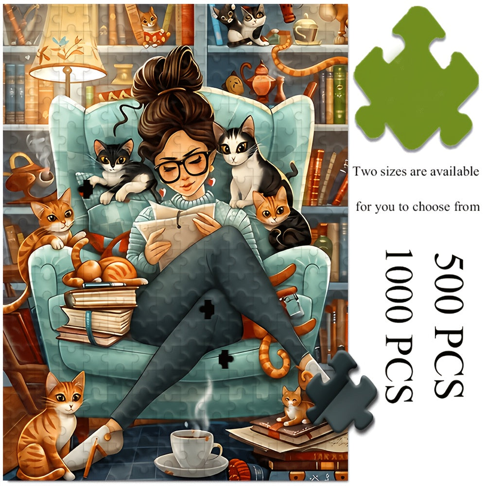 Cozy Cat Reader - 1000 pieces