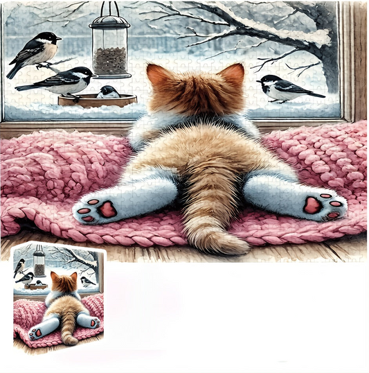 Snowy Cat Watch - 1000 pieces