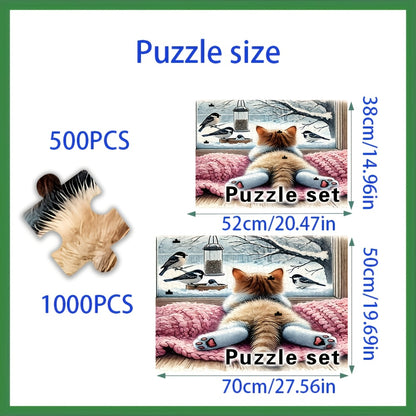 Snowy Cat Watch - 1000 pieces