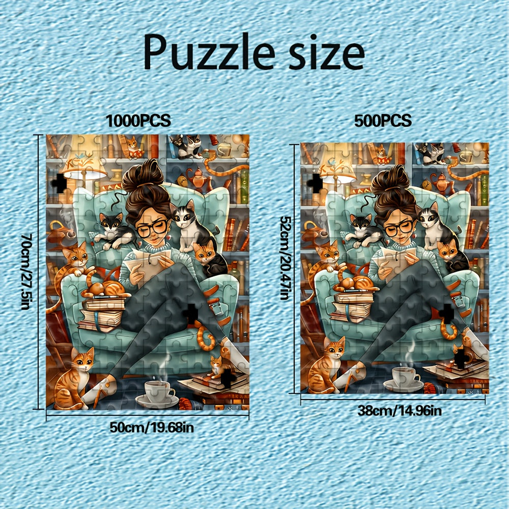 Cozy Cat Reader - 1000 pieces