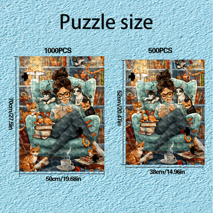 Cozy Cat Reader - 1000 pieces
