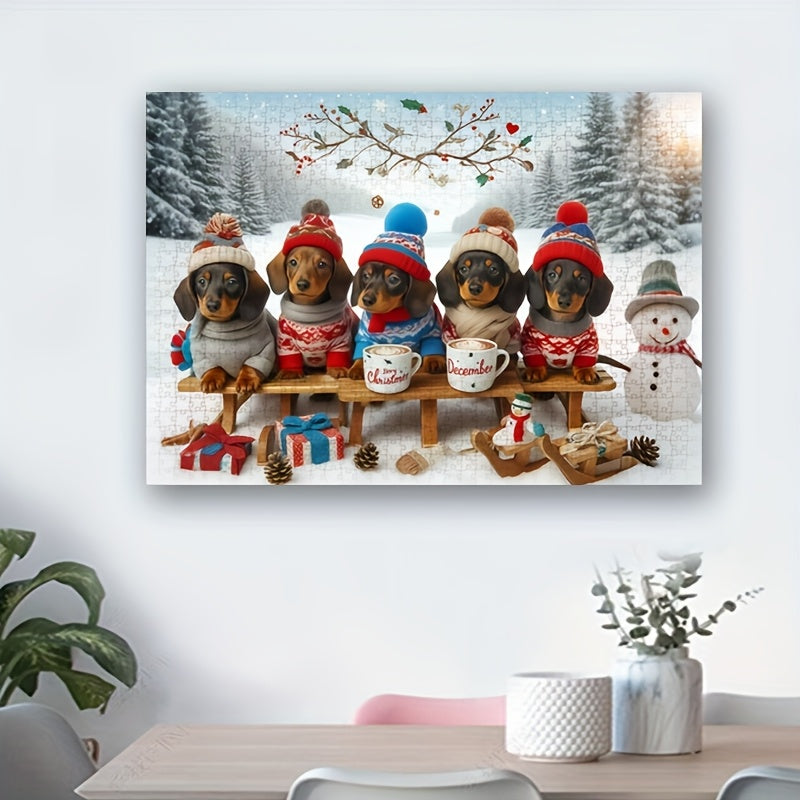 Christmas Dachshunds - 1000 pieces