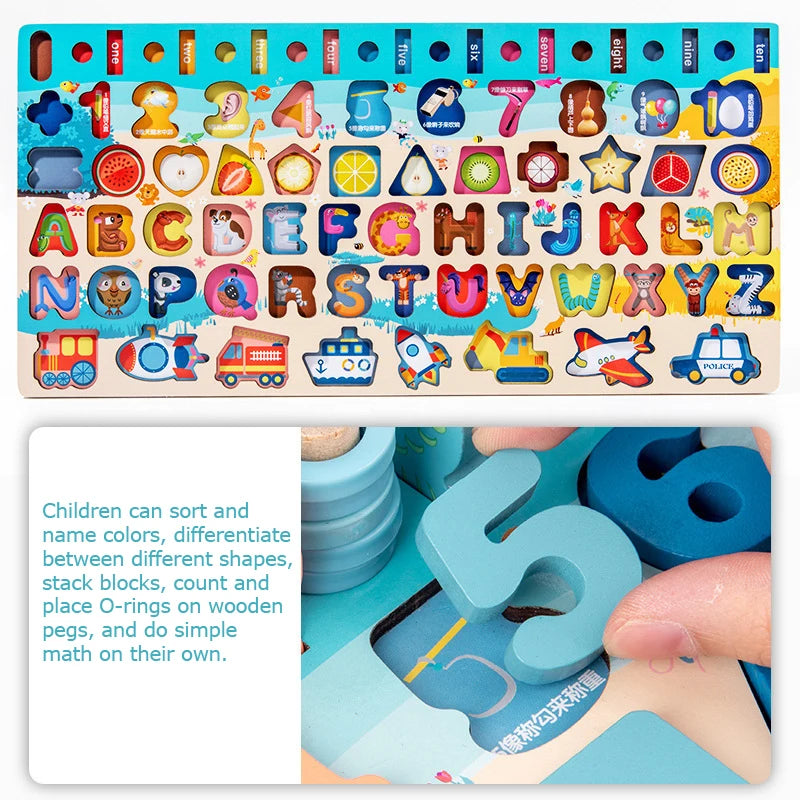 Learn & Play Wooden Board