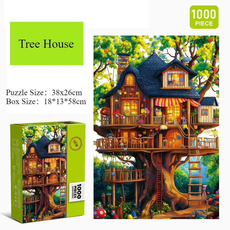 1000 Piece Mini Jigsaw Puzzle – Colorful & Scenic Designs