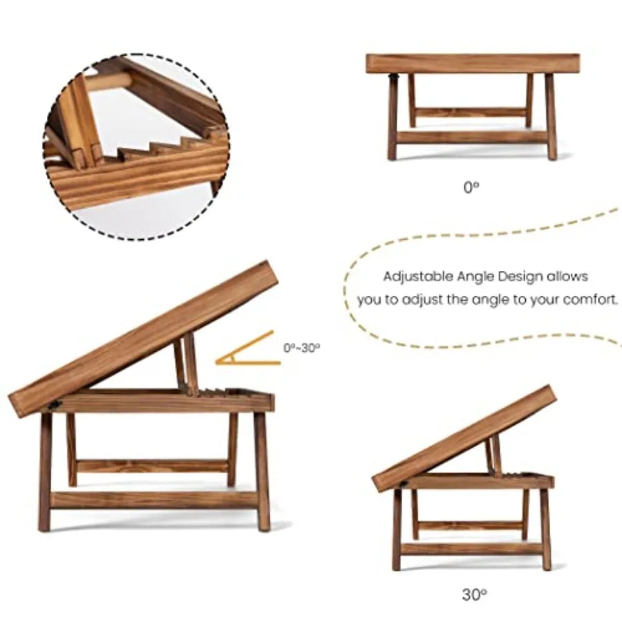 LED jigsaw puzzle table with adjustable angle support, wooden folding frame