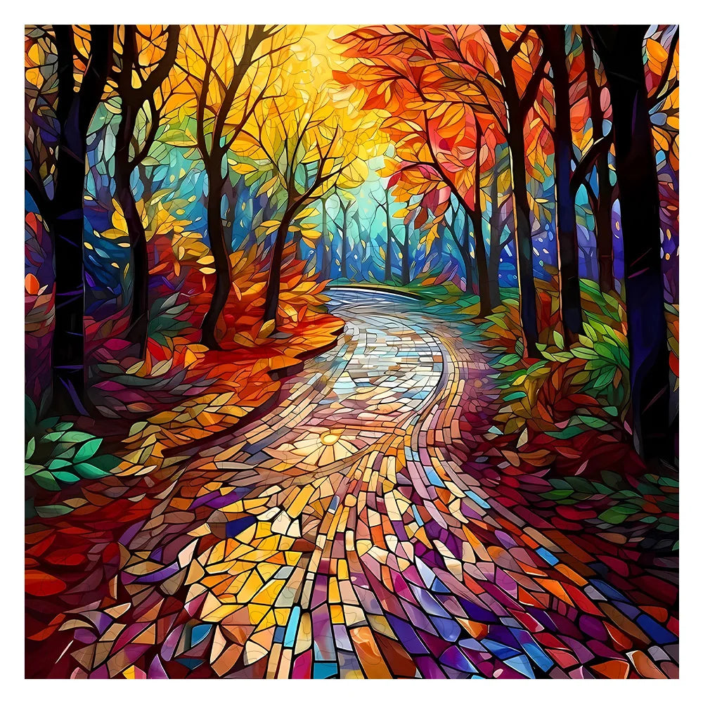 Colourful Forest Path Wooden Puzzle