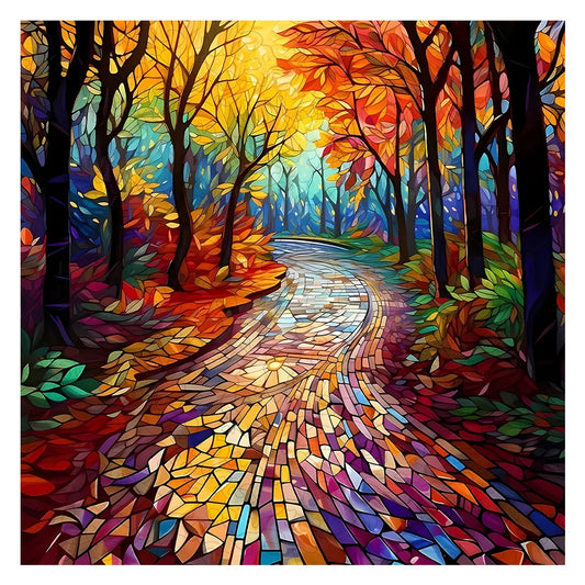 Colourful Forest Path Wooden Puzzle