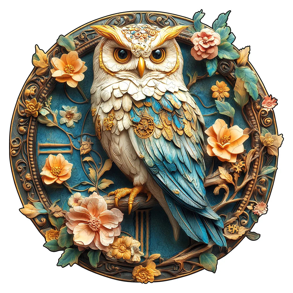 Elegant Owl Wooden Puzzle