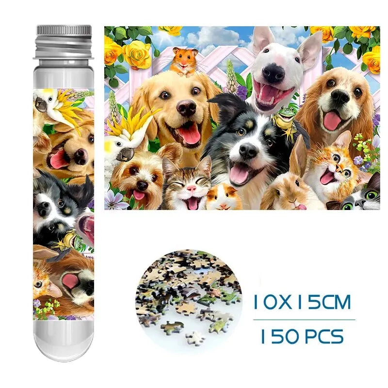 150 Piece Mini Tube Jigsaw Puzzle Collection