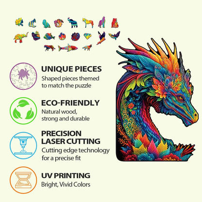 Colourful Animal Wooden Puzzle Collection