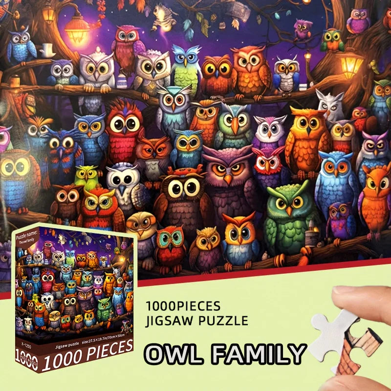 Owl Family 1000-Piece Jigsaw Puzzle