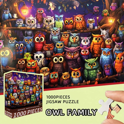 Owl Family 1000-Piece Jigsaw Puzzle