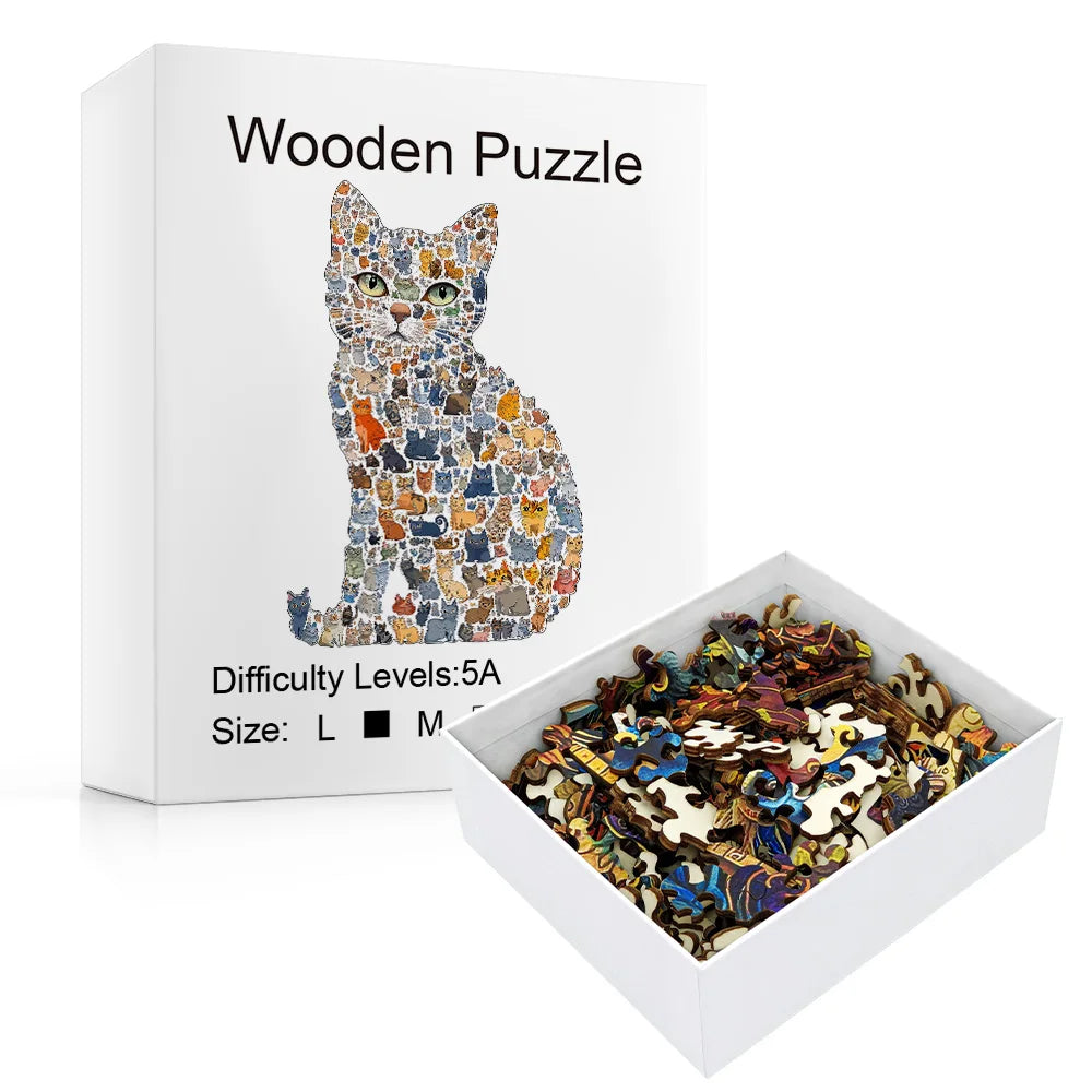 Cat Collage Wooden Puzzle