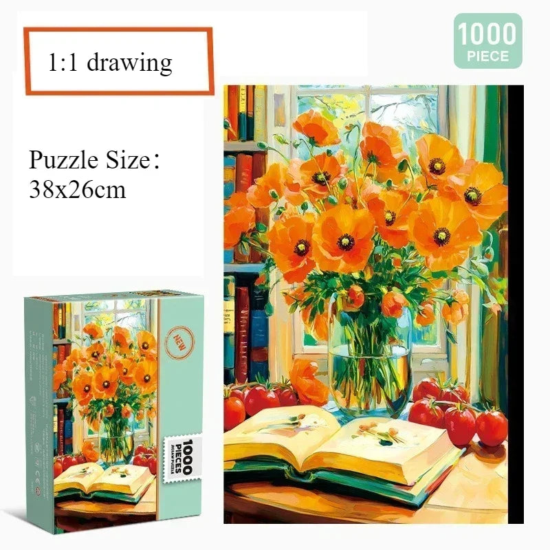 1000 Piece Mini Jigsaw Puzzle – Colorful & Scenic Designs