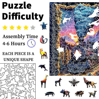 Magic Train Book Wood Puzzle
