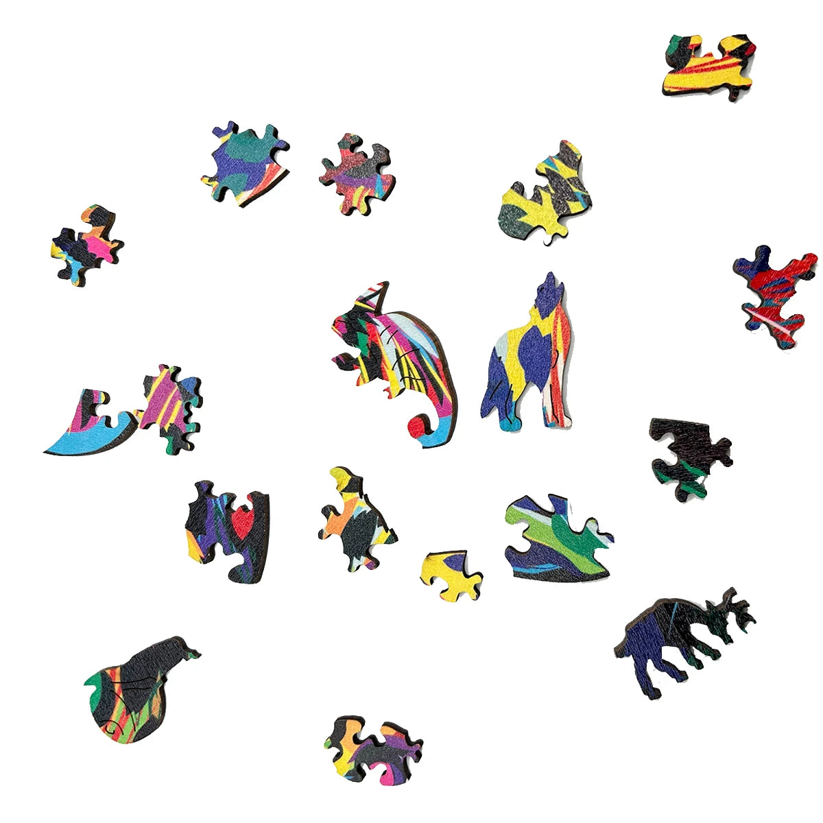 Colorful Dogs Wooden Puzzle Collection