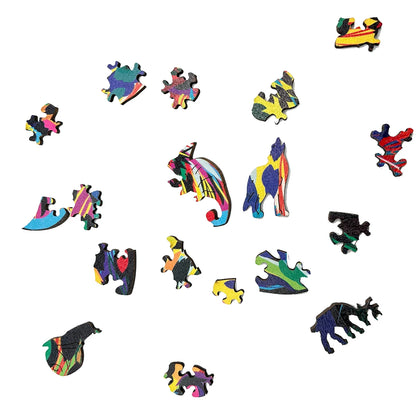 Colorful Dogs Wooden Puzzle Collection