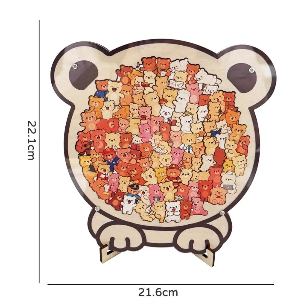 Cute Bear Wooden Tray Puzzle