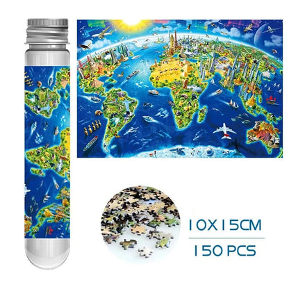 150 Piece Mini Tube Jigsaw Puzzle Collection