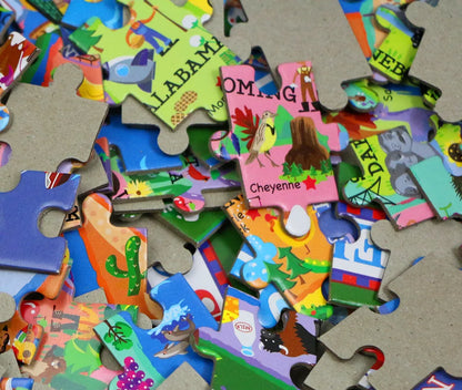 200 Piece USA Map Educational Jigsaw Puzzle for Kids