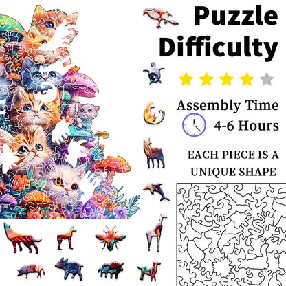 Enchanted Kittens Wooden Puzzle