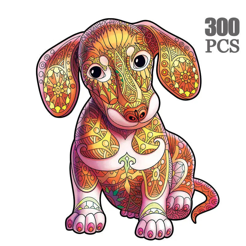 Colorful Dogs Wooden Puzzle Collection
