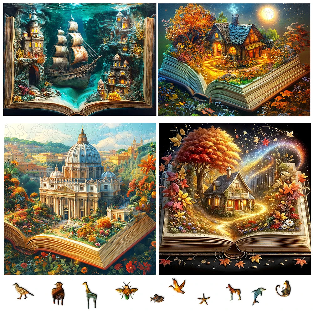 Enchanted Storybook Wooden Puzzle