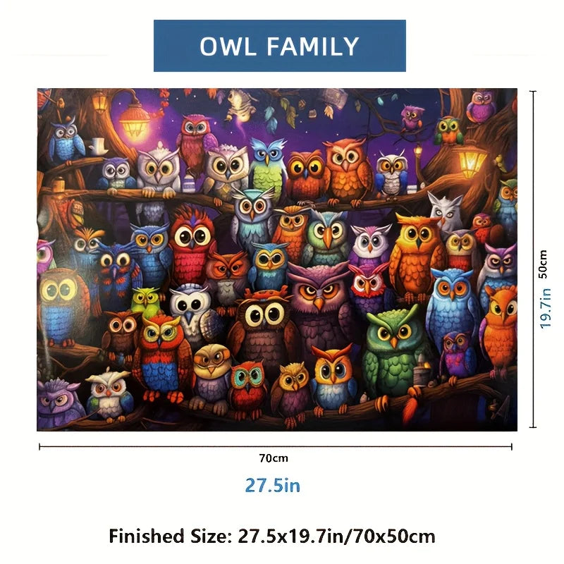 Owl Family 1000-Piece Jigsaw Puzzle