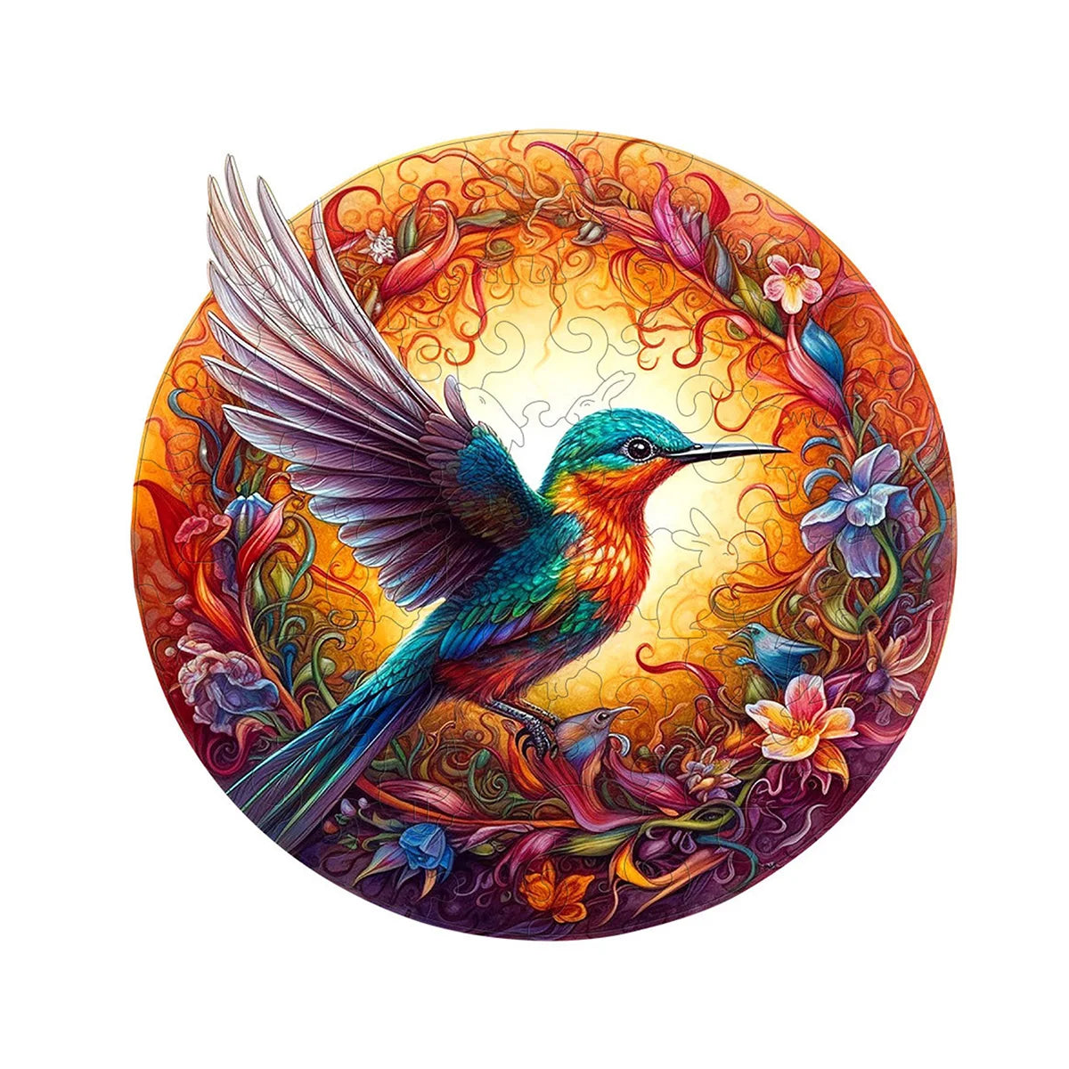 Radiant Hummingbird Wooden Puzzle