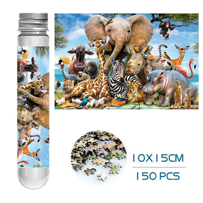150 Piece Mini Tube Jigsaw Puzzle Collection