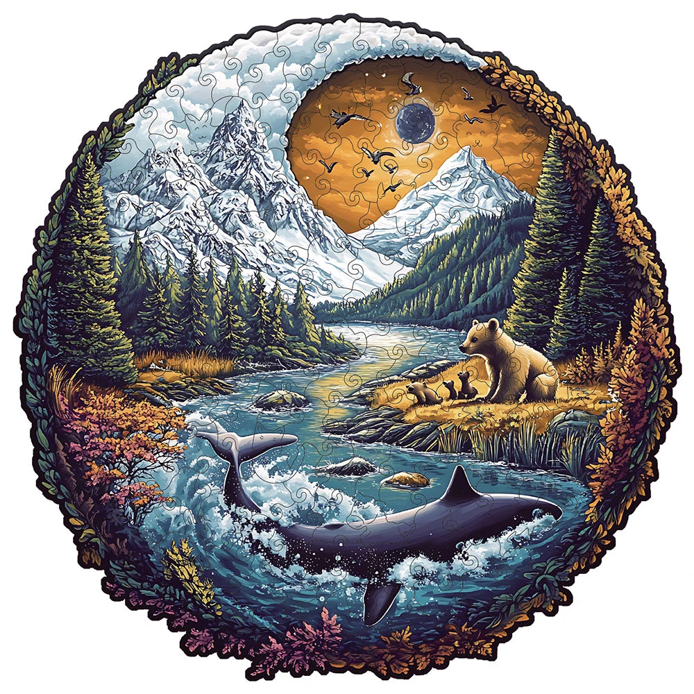 Wild Mountain Harmony Wooden Puzzle