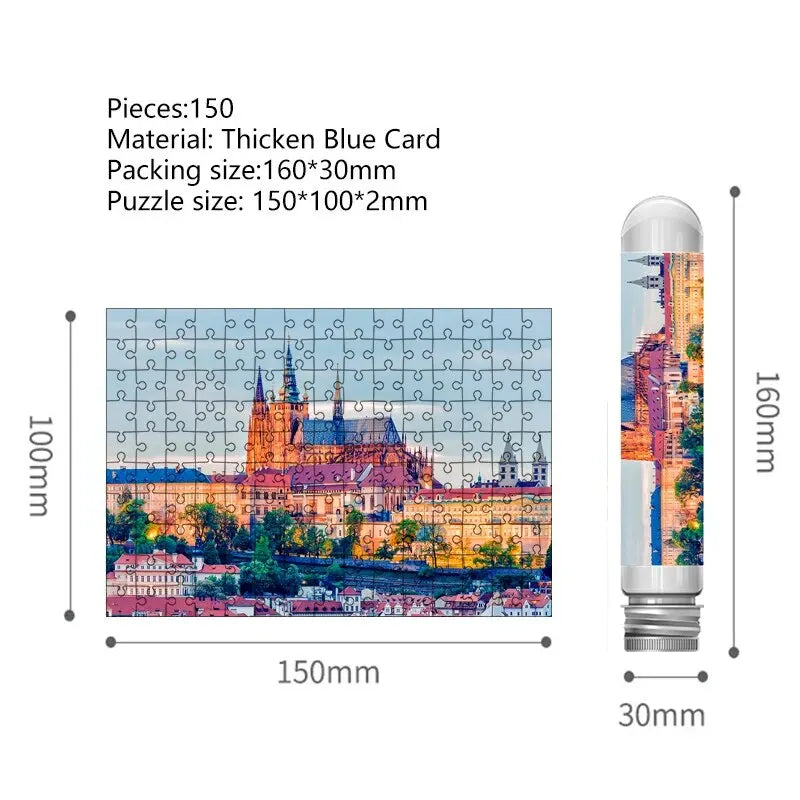 150 Piece Mini Tube Jigsaw Puzzle Collection