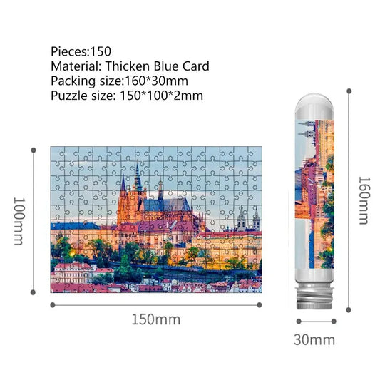 150 Piece Mini Tube Jigsaw Puzzle Collection