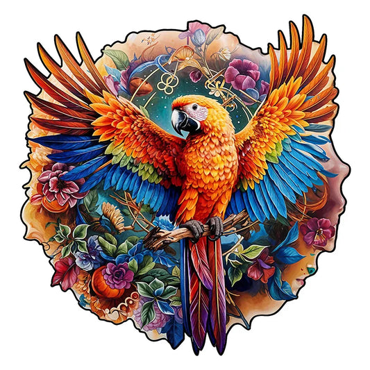 Vibrant Macaw Wooden Puzzle