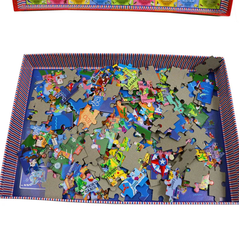 200 Piece World Map Educational Jigsaw Puzzle for Kids