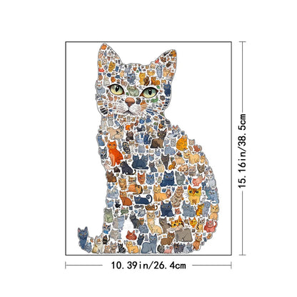 Cat Collage Wooden Puzzle