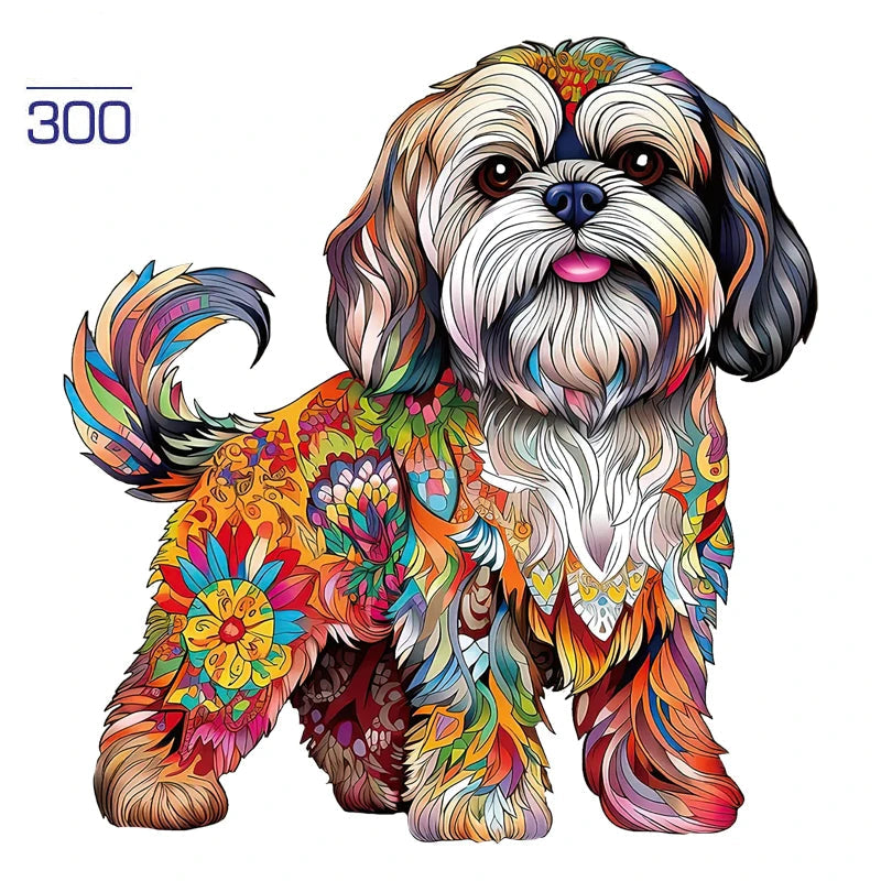 Colorful Dogs Wooden Puzzle Collection