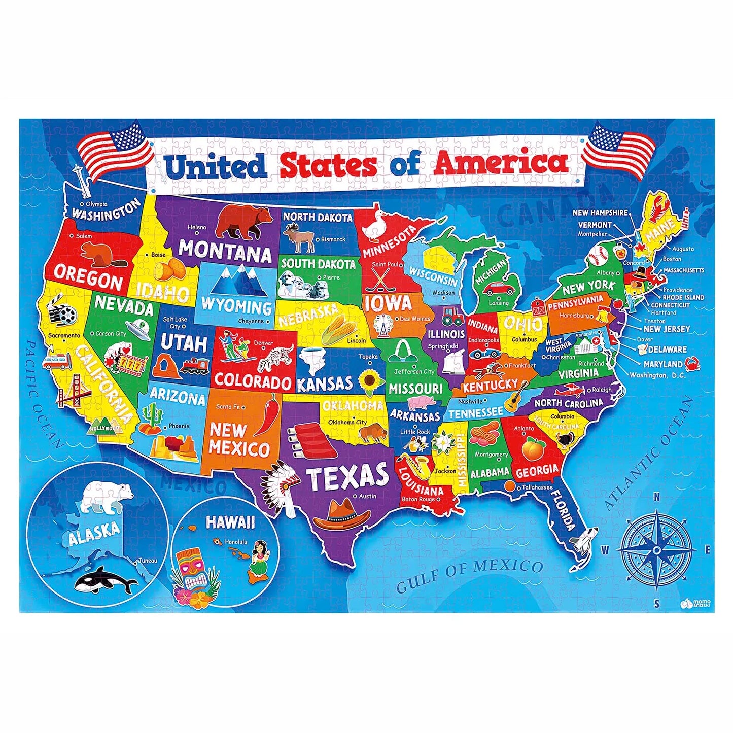 1000 Pieces - United States of America