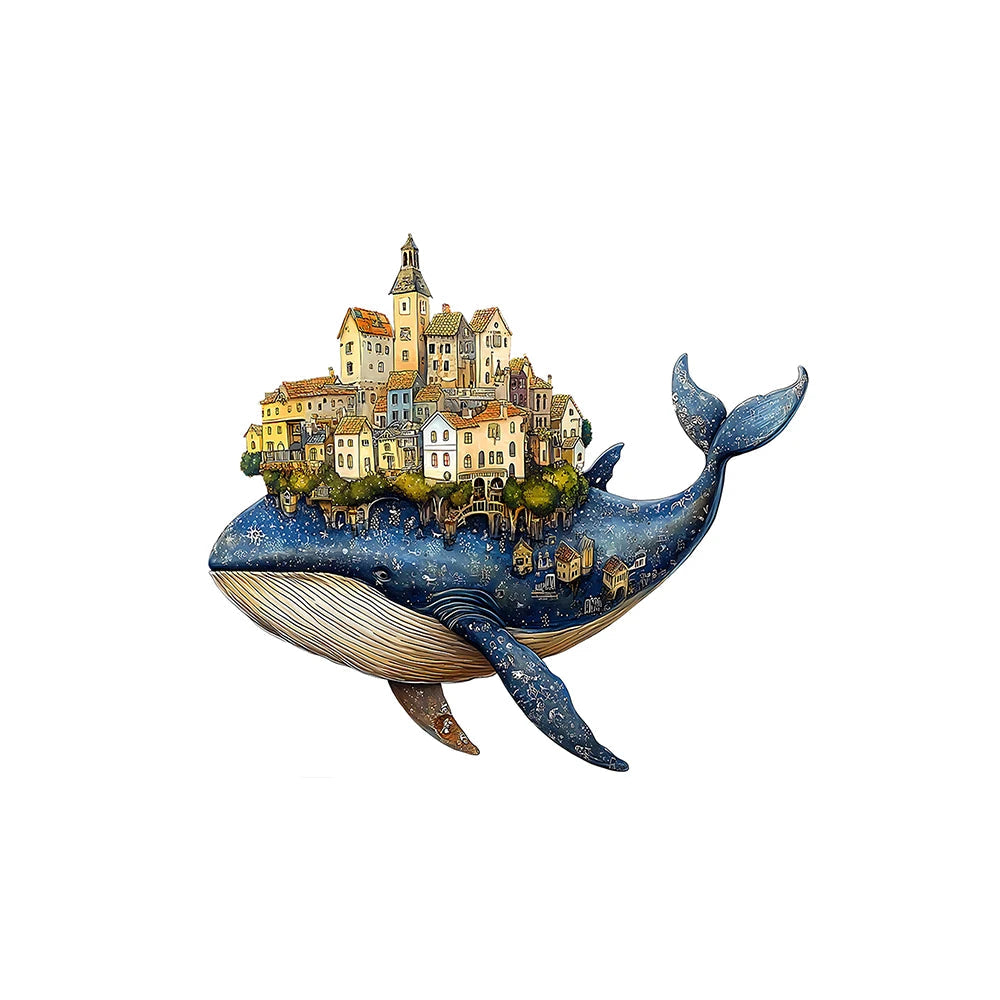 Whale City Wooden Puzzle