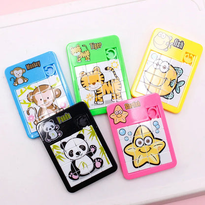 Animal Sliding Puzzle Set – 6 Random Mini Brain Teasers