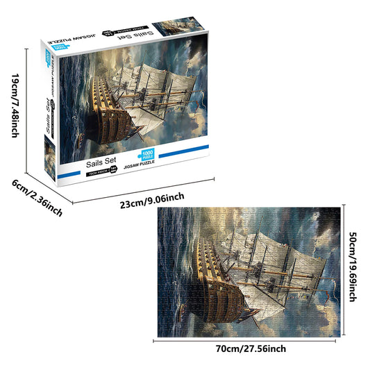 1000 Pieces Majestic Sailing Ship Puzzle