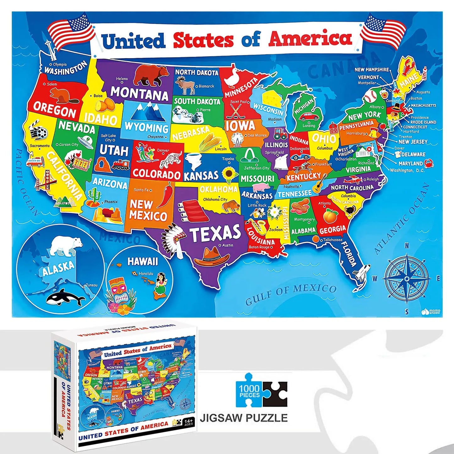 1000 Pieces - United States of America