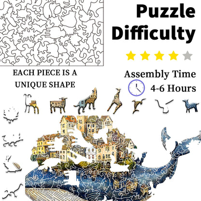 Whale City Wooden Puzzle