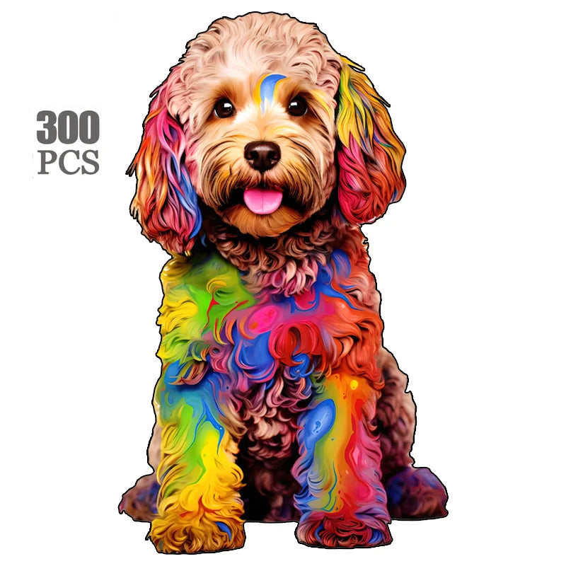 Colorful Dogs Wooden Puzzle Collection