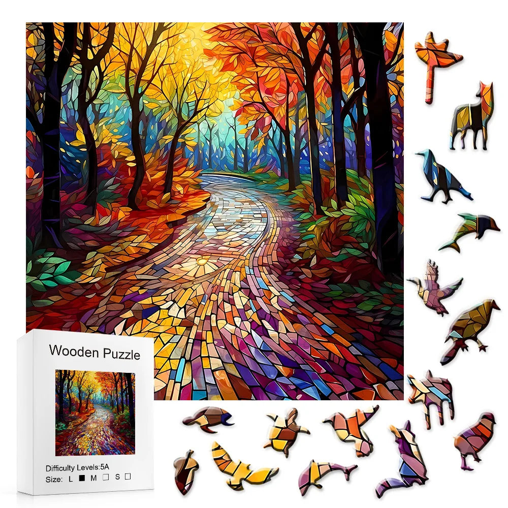 Colourful Forest Path Wooden Puzzle