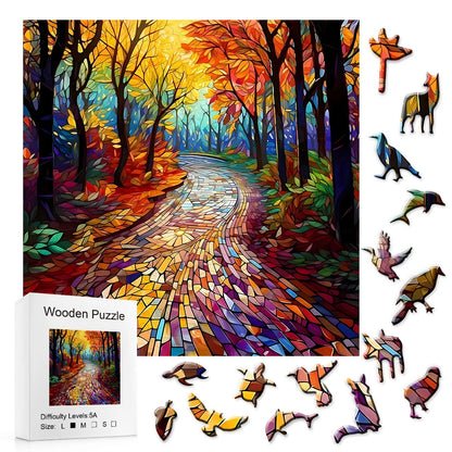 Colourful Forest Path Wooden Puzzle