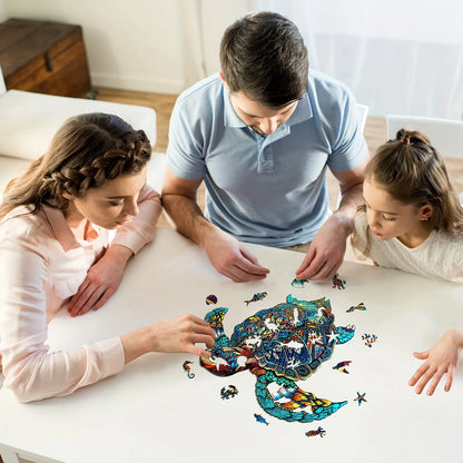 Majestic Sea Turtle Wooden Puzzle