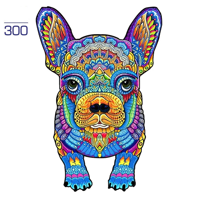 Colorful Dogs Wooden Puzzle Collection