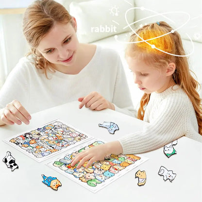 Kawaii Animals Wooden Puzzle